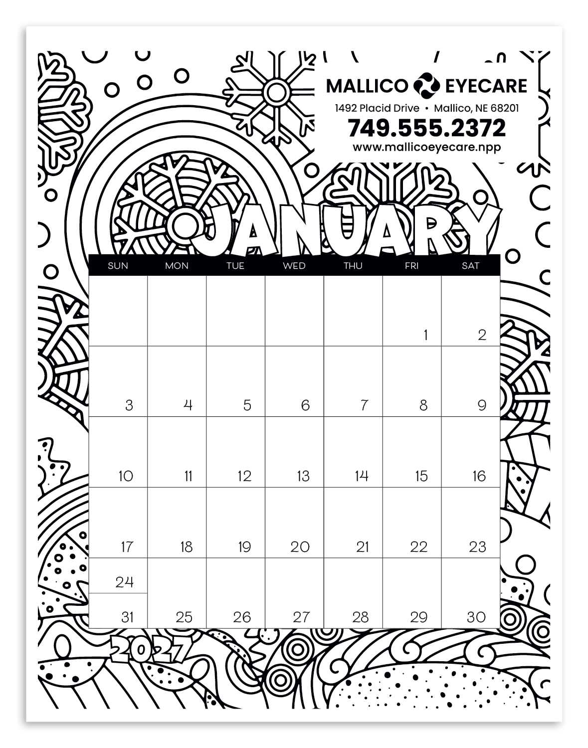 Triumph® Calendars Small Monthly Desk Pad Calendar - Coloring